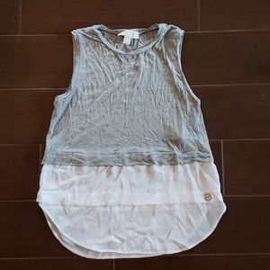 New Michael Kors Layered Tank Gray/White S